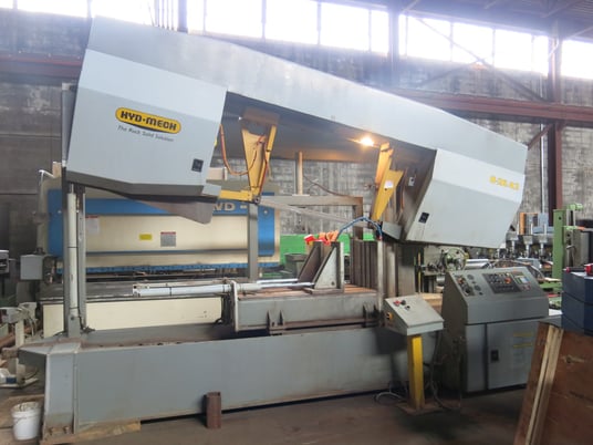 26" x 42" Hyd-Mech #H-26/42, 2 post horizontal bandsaw, 2-5/8" x 33' blade, 75-300 SFM, semi-auto PLC Control - Image 3