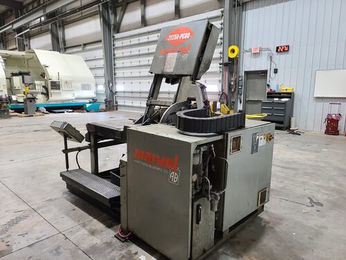 20" x 25" Marvel #E2125PC, vertical tilt frame band saw, 1.25" x .042" x 176" blade, 50-475 FPM, #15638 - Image 3