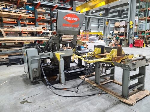 20" x 25" Marvel #E2125PC, vertical tilt frame band saw, 1.25" x .042" x 176" blade, 50-475 FPM, #15638 - Image 4