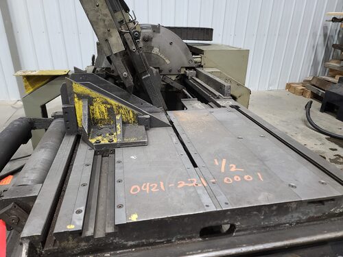 20" x 25" Marvel #E2125PC, vertical tilt frame band saw, 1.25" x .042" x 176" blade, 50-475 FPM, #15638 - Image 6