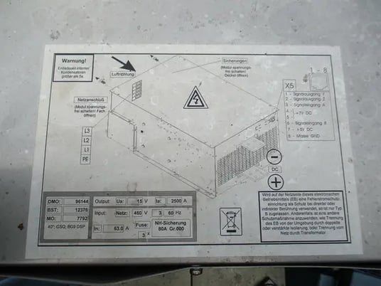 2500 Amp., 6 VDC, 480 VAC, Plating Electronic GMBH, power stations PE 3000, plating power supply - Image 4