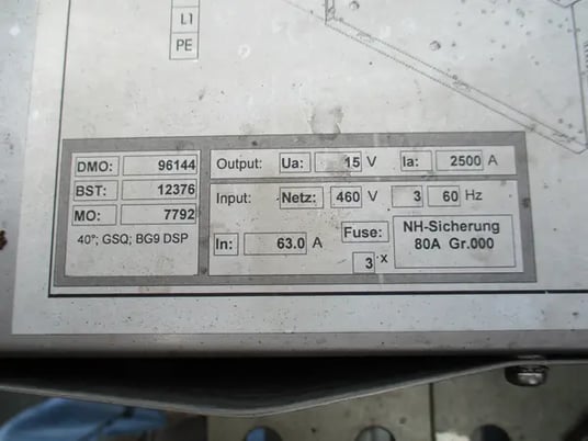 2500 Amp., 6 VDC, 480 VAC, Plating Electronic GMBH, power stations PE 3000, plating power supply - Image 5
