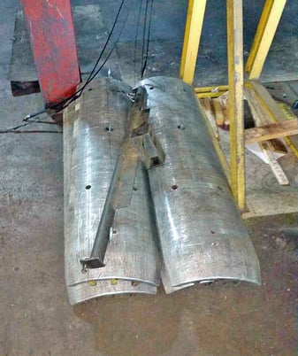 48" x 7" Wean, slitting line, 25000 lb., hydraulic pushoff, powered rotation, manual clamp & expansion - Image 2