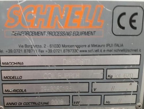 Schnell, rebar coil flipper, 71