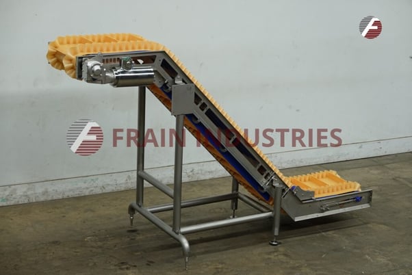 18" wide x 8' long, Marvu #260, inclined cleated conveyor, 1-1/2" high cleats set on 11-1/2 centers, 49" - Image 5