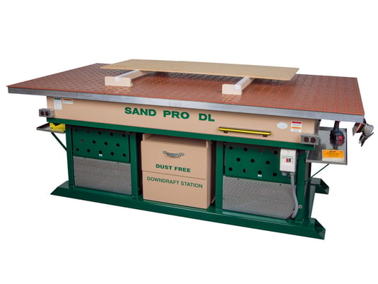 Sandman #DL9648, downdraft sanding table, 48" x 96" x 36" H table, 6 extended surface pleated filters, 1/2" - Image 1