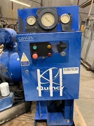 25 HP Quincy #QSV-25, Air Compressor, 365 acfm, 3ph, 70939 hours, 2010 - Image 4