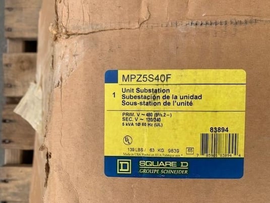 5 KVA 480 Primary, 240/120 Secondary, Square D Transformer - Image 2