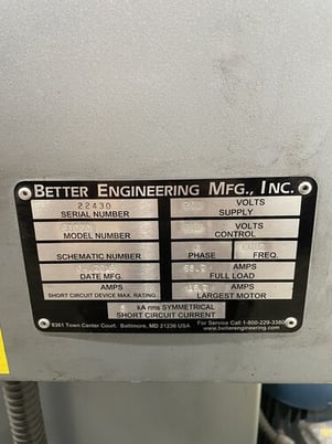 Better Engineering Model 63000 Parts Washer, 280 Volt, 3 phase - Image 9