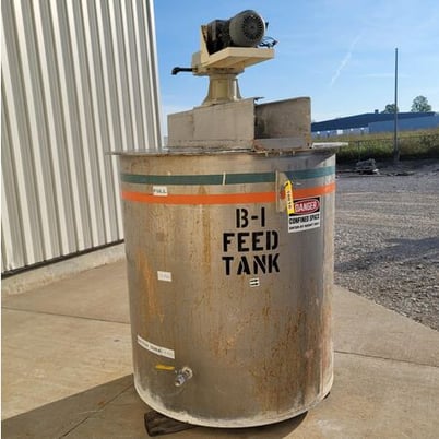 550 gallon Bendel, Stainless Steel liquid tank w/ agitator - Image 4