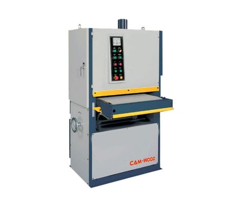 25" x 60" Cam-wood A-2560X, wide belt sander, 5" thickness, double infeed and outfeed spring loaded hold down - Image 1