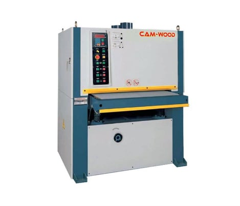 37" x 60" Cam-wood WS-DA3760X, wide belt sander 2-heads, 5" thickness, 4 heavy-duty jackscrews power conveyor - Image 1