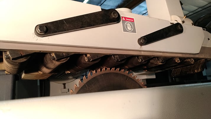 Cam-wood TRS-3016X, Straight Line Rip-Saw, 1" arbor, 16" max blade, 3-1/4" max depth, 19" throat, 69" x 43" - Image 2