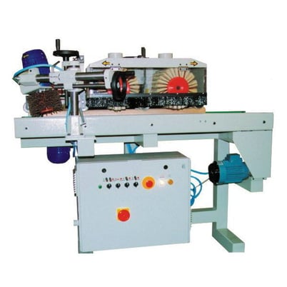 12" Quickwood CD2-300, profile moulding sander, 4-head bush, 4" height capacity, 3-sided sanding and - Image 1