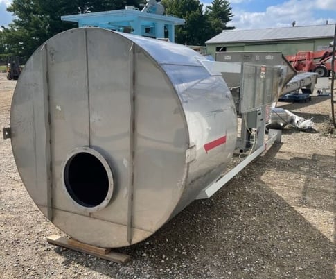 1100 gallon Stainless Steel feed hopper, 5'10" diameter x 4' T/T w/ 6' D cone bottom - Image 2