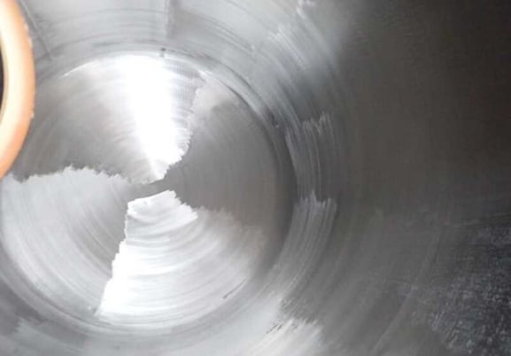 350 gallon Stainless Steel Horiz. Brewery tank, 41" diameter x 48" T/T - Image 9