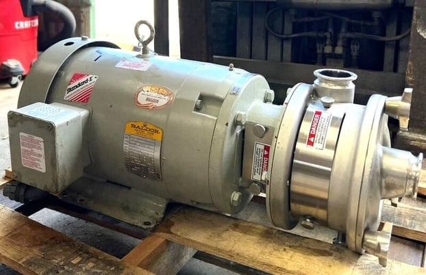 50 GPM @ 80' THD, Fristam #FZX150, Stainless Steel self-priming liquid ring pump, 2" Tri-Clamp inlet/outlet - Image 2