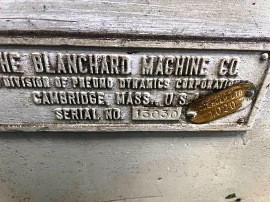 Blanchard #32K-60, 60" magnetic chuck, 66" swing, 32" semented wheel, pendant Control, #17197 - Image 4