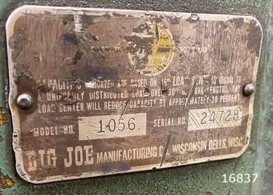 1500 lb. Big Joe #1056, Pallet Jacks, S/N 24728 - Image 3