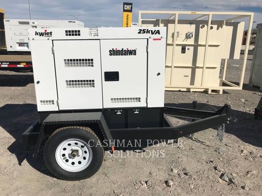22 KW Shindaiwa #DGK25F, mobile diesel generator set, 1800 RPM, 480 Volts, 2022 - Image 1