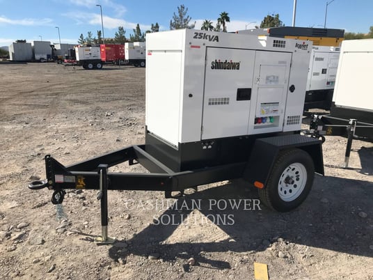 22 KW Shindaiwa #DGK25F, mobile diesel generator set, 1800 RPM, 480 Volts, 2022 - Image 2