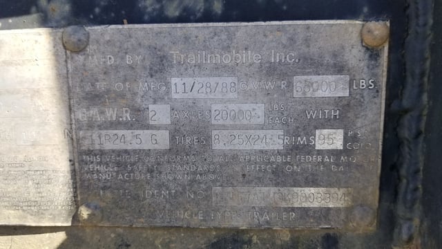 Trailmobile, 48' Flatbed Trailer, 1988 - Image 5