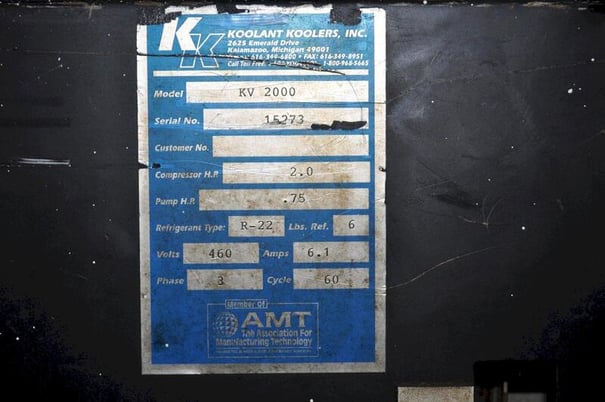 Koolant Koolers #KV-2000, chiller, R-22 refridgerant, digital temp. Control - Image 8