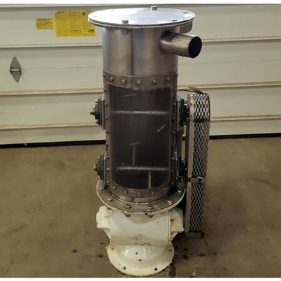 10" x 12" Semco, rotary air lock valve, dual shaft agitated lump breaker - Image 3