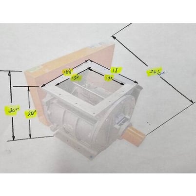 13" Horizon Systems PSI, rotary air lock feeder - Image 2