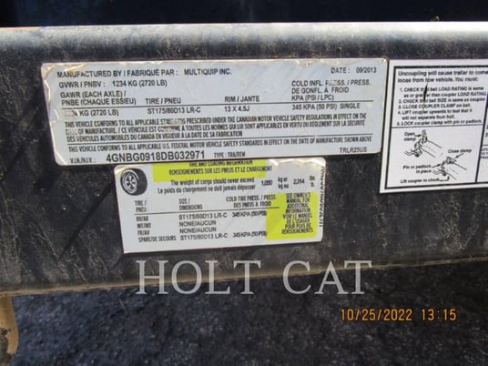 22 KW Multiquip DCA25SSIU4F, Mobile Generator Set, Diesel, 1800 RPM, 480 Volts, 12900 hours, 2013 - Image 8