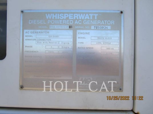 40 KW Multiquip DCA45SSIU4F, Mobile Generator Set, Diesel, 1800 RPM, 480 Volts, 8470 hours, 2015 - Image 9