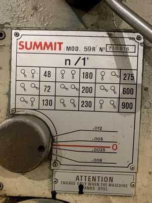 30" Summit #59R, drill press, S/N 730516, 1974 - Image 7