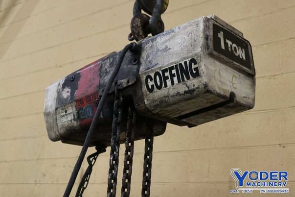 1 Ton, Coffing #EC-2032.3, electric chain hoist, 6' lift height, 32 FPM, pendant Control, #73083 - Image 3