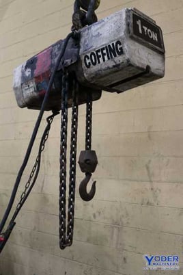 1 Ton, Coffing #EC-2032.3, electric chain hoist, 6' lift height, 32 FPM, pendant Control, #73083 - Image 4