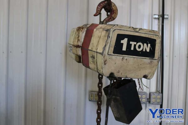 1 Ton, Coffing #EC-2032.3, hi-speed electric chain hoist, 6' lift height, 32 FPM, #73084 - Image 3