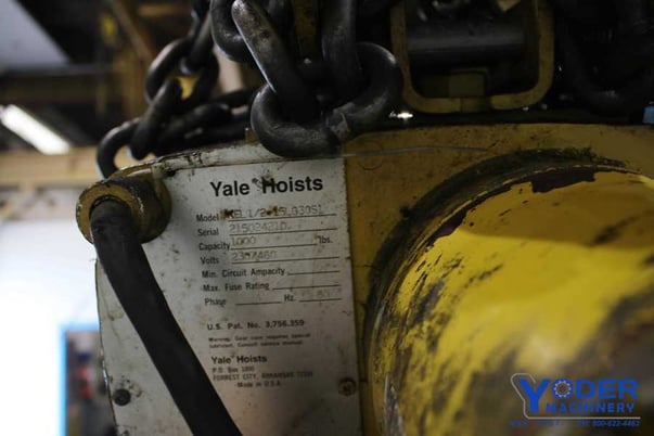 .5 Ton, Yale #KEL1/2-15LG30S1, chain hoist, 8' lift, manual trolley, chain box, #65764 - Image 5