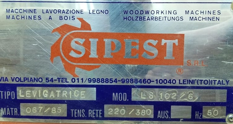 Sipest #Levigratrice-LS102/6 Profile sander, 1-1/4" spindle, tilt to 45&deg;, 2 heads, like new - Image 5