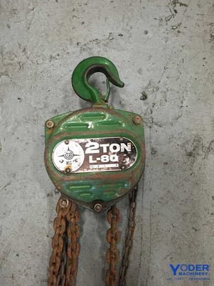 2 Ton, Jet #L-80, manual lift chain hoist, serial 2077, #64131 - Image 2