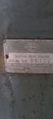 Fellows #36-8Z-1, gear shaper, 24" throated riser, 8" stroke, large hole on spindle, 44" swing, excellent - Image 7