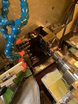 Tsugami #BA-26, CNC swiss lathe, Fanuc 32i-A, LNS Quickload Servo S3 short magazine barfeed, 2006 - Image 4