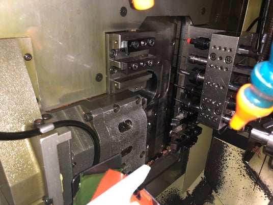 Tsugami #BA-26, CNC swiss lathe, Fanuc 32i-A, LNS Quickload Servo S3 short magazine barfeed, 2006 - Image 6