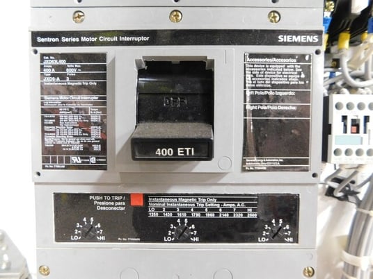 Siemens, Tiastar, MCC Panel, 400 amp, 3-phase, 60 HZ, 480 Volts, 300 HP starter - Image 5