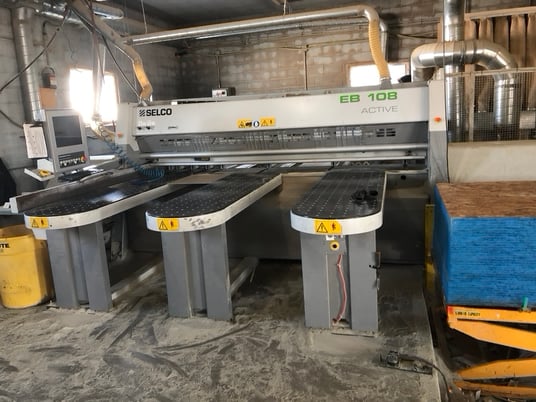 Selco #EB-108, Front Loading Panelsaw, 4300x4400mm cutting dim., 6 pneumatic clamps, 2007 - Image 1