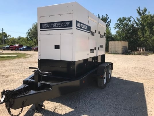 158 KW Multiquip #DCA180SSJU4F, trailer mounted, sound atternuated enclosure, Tier 4F, 4183 hours, 2019, Call - Image 1