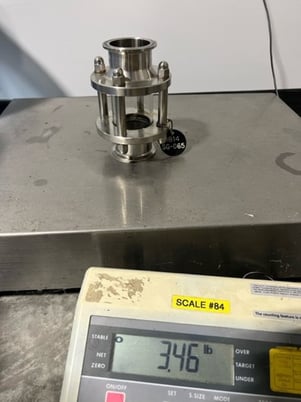 2" 316L In-Line Sight Glass Valve, Stainless Steel - Image 5