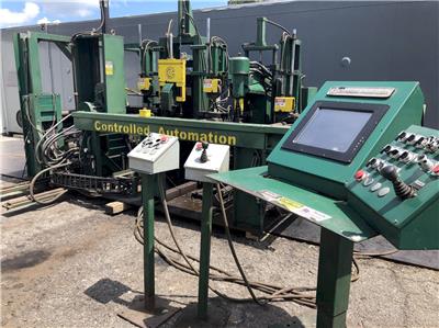 Controlled Automation #BFC-530, hydraulic beam punch line, 5 punch x 36", 0-183 FPM - Image 1