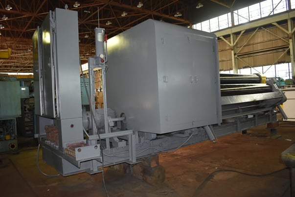 12' x 19/32" Bertsch #11, initial type plate bending roll, 15" dia top & bottom, air drop end - Image 4