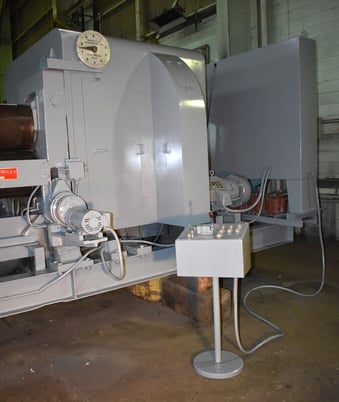 12' x 19/32" Bertsch #11, initial type plate bending roll, 15" dia top & bottom, air drop end - Image 7
