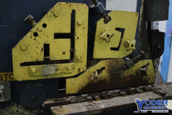 6" x 6" x 1/2" Geka #HYD-100S, ironworker, 100 ton, 12" throat, 3" stroke, 7.5 HP, #74016 - Image 3