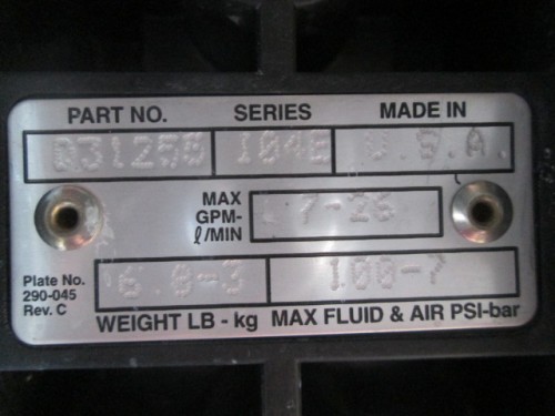 3/8" Graco Husky Lab, Double Diaphrarm Pump, 7-26 GPM, 100 psi, 7 bar - Image 4